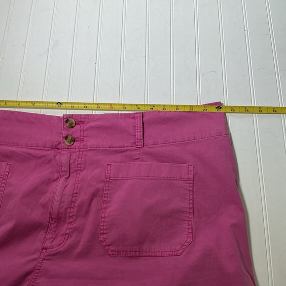 LC Lauren Conrad Women's Plus Size 26W Pink Super High Rise Wide Leg Crop Pants - Picture 9 of 11